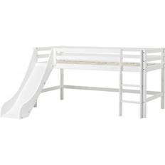 HoppeKids Basic Halfhigh Bed with Ladder & Slide 35.4x78.7"