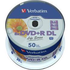 Verbatim DVD+R 8.5GB 8x Spindle 50-Pack Inkjet