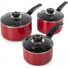 Red Cookware Sets Morphy Richards Equip Cookware Set with lid 3 Parts