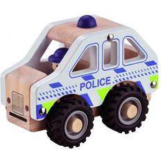 Magni Wooden Police Car with Rubber Wheels 2722