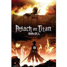 Posters EuroPosters Attack on Titan Key Art Poster V25217 24x36"