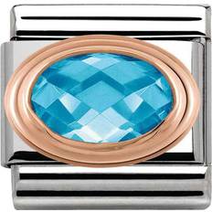 Nomination Composable Classic Link Charm - Silver/Rose Gold/Light Blue