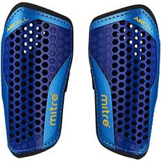 Mitre Shin Guards Mitre Aircell Carbon Slip - Black/Cyan/Yellow