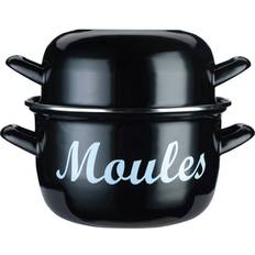 With Lid Mussel Pots KitchenCraft World of Flavours with lid 24 cm