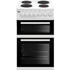 50cm - Freestanding Cast Iron Cookers Beko EDP503W White