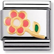 Nomination Composable Classic Link Flower Charm - Silver/Gold/Green/Pink