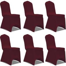 vidaXL 241200 6pcs Loose Chair Cover Red