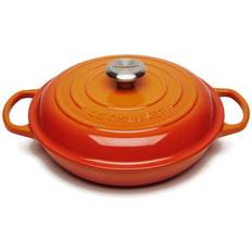 Cast Iron Shallow Casseroles Le Creuset Volcanic Signature Cast Iron Round with lid 3.5 L 26 cm