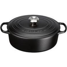 Le Creuset Cast Iron Cookware Le Creuset Satin Black Signature Cast Iron Oval with lid 4.7 L 29 cm