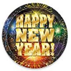 Partyrama Fireworks New Year Paper Plate 8-pack