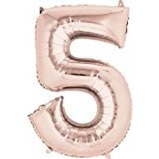 Amscan Foil Balloon SuperShape Number 5 Rose Gold