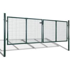 vidaXL Garden Mesh Gate Fence Door Wall Grille 306x125cm