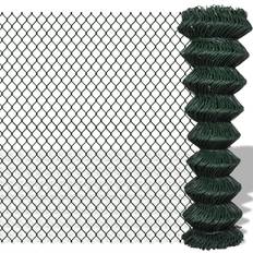 Green Chain-Link Fences vidaXL Chain Fence 80cmx25m