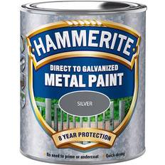 Hammerite Direct to Galvanised Metal Paint Silver 0.75L