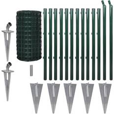 Green Fence Kits vidaXL Set Spike Euro Fence 80cmx25m