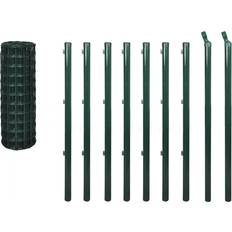 Green Fence Kits vidaXL Set Euro Fence 100cmx10m