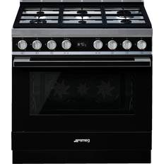 90cm - A+ Gas Cookers Smeg CPF9GPBL Black