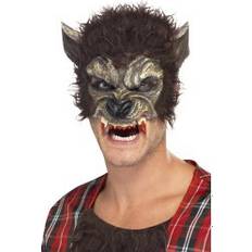 Masks Fancy Dress Smiffys Werewolf Half Face Mask