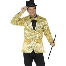 Smiffys Sequin Jacket Men's Gold