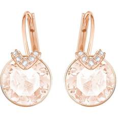 Pink Earrings Swarovski Bella V Drop Earrings - Rose Gold/Pink/Transparent