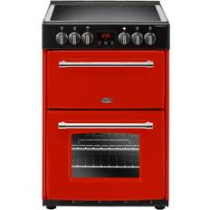 Timer Ceramic Cookers Belling Farmhouse 60E Black, Red