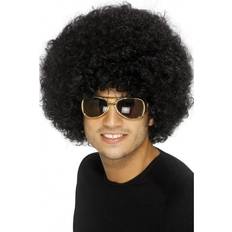 Around the World Fancy Dresses Smiffys 70's Funky Afro Wig Black