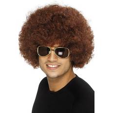 Cheap Wigs Smiffys 70's Funky Afro Wig Brown