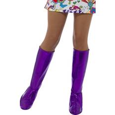 Cheap Shoes Fancy Dress Smiffys GoGo Boot Covers Purple