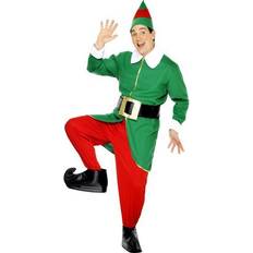 Smiffys Elf Costume Green & Red