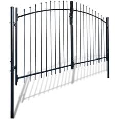 vidaXL Double Door Fence Gate with Spear Top 300x200cm