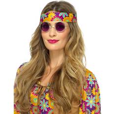 Hippie Accessories Fancy Dress Smiffys Hippie Specs Purple