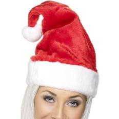 Unisex Santa Hats Fancy Dress Smiffys Santa Hat Deluxe