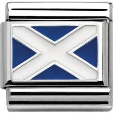 Nomination Composable Classic Link Scotland Flag Charm - Silver/White/Blue