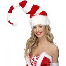 Unisex Santa Hats Fancy Dress Smiffys Striped Santa Hat