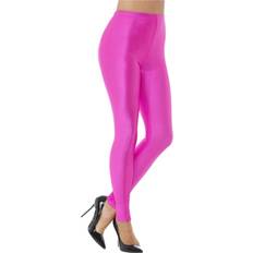 Smiffys 80's Disco Spandex Leggings Neon Pink