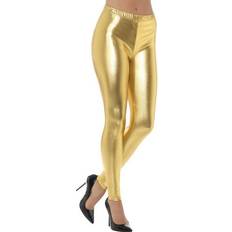 Smiffys 80's Metallic Disco Leggings Gold