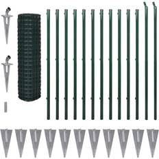 Green Fence Netting vidaXL Spike Euro Fence Set 142390 150cmx25m