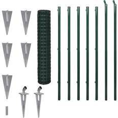 Green Fence Netting vidaXL Spike Euro Fence Set 142384 150cmx10m