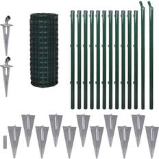 Green Fence Netting vidaXL Spike Euro Fence Set 142388 100cmx25m