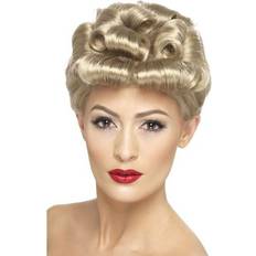 Decades Short Wigs Fancy Dress Smiffys 40's Vintage Wig Blonde