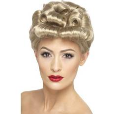 Decades Short Wigs Fancy Dress Smiffys 40's Vintage Wig Blonde