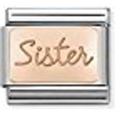 Nomination Composable Classic Sister Link Charm - Silver/Rose Gold