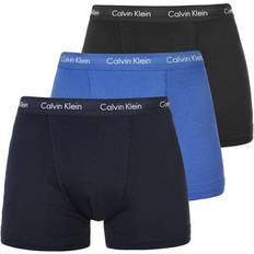 Blue Men's Underwear Calvin Klein Cotton Stretch Boxers 3-pack - Black/Blueshadow/Cobaltwater Dtm Wb