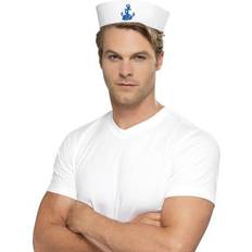 Cheap Hats Fancy Dress Smiffys Doughboy US Sailor Hat White