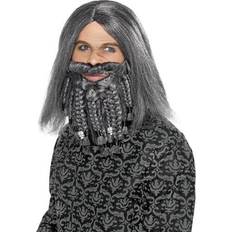 Pirates Short Wigs Fancy Dress Smiffys Terror of the Sea Pirate Wig & Beard Set Grey