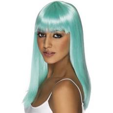 Turquoise Wigs Smiffys Glamourama Wig Neon Aqua