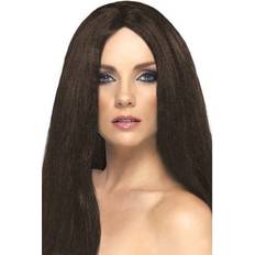 Cheap Long Wigs Smiffys Star Style Wig Brown