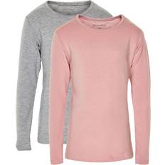 Minymo Tops Minymo T-shirt LS 2-pack - Blusher (3935-568)