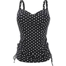 Open Back Tankinis Panache Anya Spot Tankini Top - Black/White