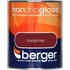 Berger Non Drip Gloss Metal Paint, Wood Paint Brown 0.75L